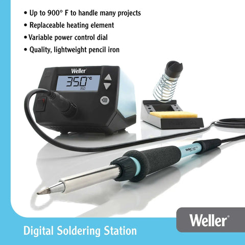 70W Digital Soldering Station With Rock Solid Temperature Stability And Temperature Lock, Heat Resistant Silicone Cable