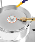 Close-up of Pro Grade Faceting Machine With Beast Power 180W Jade Grinding Polisher, disc and mechanical handle detail.