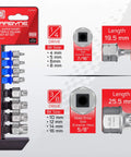 XZN Triple Square Stubby Low Profile Bit Socket Set 4Mm To 16Mm 12 Point Spline S2 Steel packaging and parts details