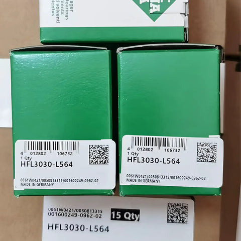 One Way Needle Roller Clutch Bearing Drawn Cup 30x37x30mm packaging with green boxes and QR codes.
