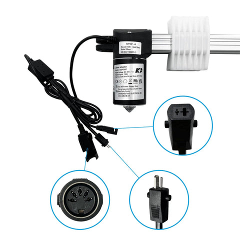 Hella Durable Linear Actuator For Power Recliner Lift Chair Motor Replacement KDPT007-46, showing electric motor and connections.
