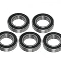 10 Pack Deep Groove Ball Bearings 6006 2Rs Chrome Steel 30x55x13mm Double Rubber Seals arranged in a circle.