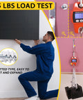 Man testing 75 lbs load capacity with 60Pcs Self Drilling Drywall Anchors And 8 Screws Heavy Duty Wall Anchors For Drywall