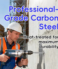 Worker using drill on concrete wall with Precision SDS Plus Setting Tool For Three Eighths Inch Drop In Anchors In Concrete And Masonry Installations