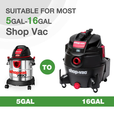 Replacement Cartridge Filter For 5 Gallon And Up Dry Vacuums Fits Most Dry Vacuums for Home Shop Garage Use Durable Reusable