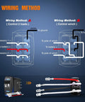 Wiring diagram for No Nonsense Reverse Polarity Switch 20A 12V 7 Pin showing connections for control loads and winch.