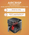 Game Changer 5 Quart Air Fryer With 5In1 Cook Functions For Insanely Crispy Results At 1750 Watts Leveraging Air Crisp Superheated Tech sleek design with 400F temp indicator.