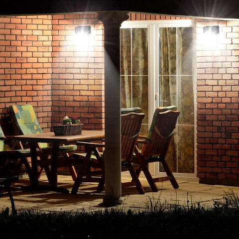 Wall Pack Light High Efficiency No Fuss 30W 4050lm 5000K Dusk To Dawn Photocell Outdoor Security Flood Light illuminating patio
