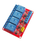 4 Channel 5V Relay Module With Optocoupler Isolation And High And Low Level Trigger Red Board For Arduino Raspberry Pi And DIY Projects