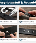 Step-by-step guide for using Heavy Duty Rock Solid Chicago Binding Screws M5 X 20mm Cross Head 304 Stainless Steel hardware.