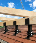 Heavy Duty Adjustable Patio Roof Riser Brackets Kit for Pergola Roof Support