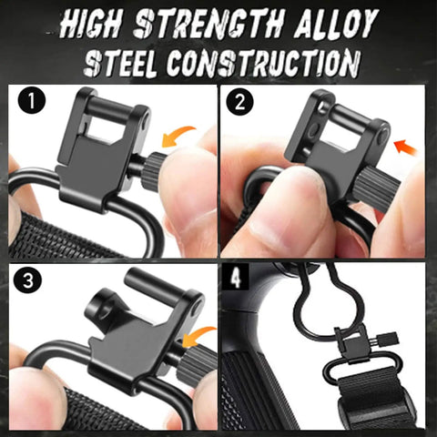 High strength alloy steel construction of Two Point Shotgun Sling With 15 Round 12 Gauge Shell Holder Go To Accessory