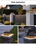 Outdoor Post Light 11.8 Inch Column Lamp Hardwired For Patio Driveway Gate Waterproof 3000K Warm LED Pillar Lighting for Fence Deck Garden Pathway Landscape installed on fence post