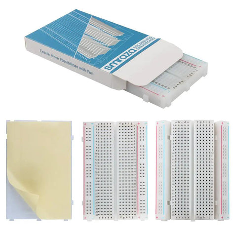 Hella Sweet 298 Piece Electronics Starter Kit With Breadboard Compatible With Arduino And Raspberry Pi Featuring Rad Components Such As LED lights and resistors, includes power module and manuals.
