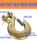 4 Pack Clevis Slip Hook Three Eighths Inch With Safety Latch G70 Forged Steel Heavy Duty Chain Hooks For Trailer Receiver Hitches
