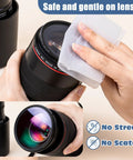 Lens cleaning wipes, 500-count, pre-moistened and individually wrapped for eyeglasses and camera lenses; streak-free