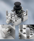 Pro Grade Precision Clamp With Silicone Posts And Aluminum Alloy Helping Hands For Soldering Model Making And Hobby Projects Non Marring Vise With Knurled Lock And Adjustable Multi Hole Base, 58 mm clamp