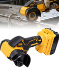 Badass Precise Brushless Mini Circular Saw Sweet Cordless Angle Grinder Hybrid for wood and metal cutting in action on metal.