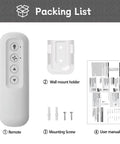 Ceiling Fan Remote Control Replacement With Wall Bracket No Fuss Setup 3 Speed Settings And Light Dimmer Remote Only Receiver