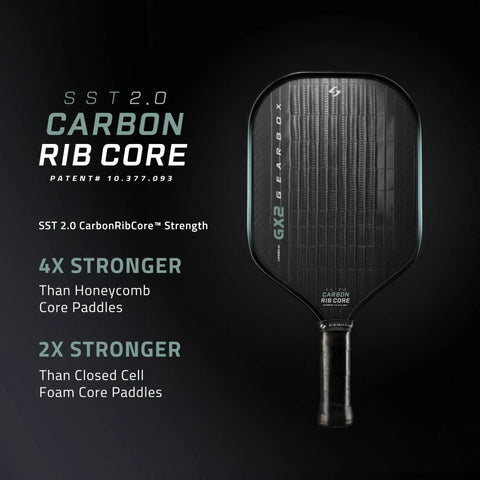 GX2 Hyper Pickleball Paddle With Aerodynamic Hyper Shape And SST 2.0 Carbon Core For Explosive Speed Spin And Precision