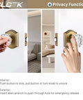 Interior Glass Door Knobs With Privacy Lock, Old School Vintage Crystal Hardware In Antique Brass Finish For Bedroom And Bathroom