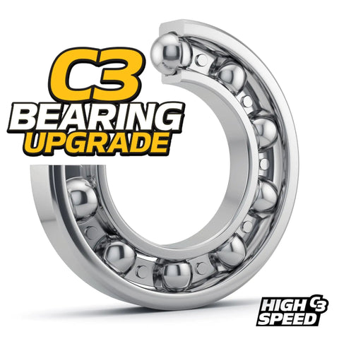 Premium C3 Precision Spindle Bearings 6 Pack For Bobcat Compact Track Loaders 2720758 And 2186205 close-up of steel ball bearing with high-speed design.