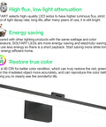 24 Inch LED Modern Matte Black Bathroom Vanity Light Over Mirror Bar With 180 Degree Up Down Adjustment, energy-saving and high CRI.