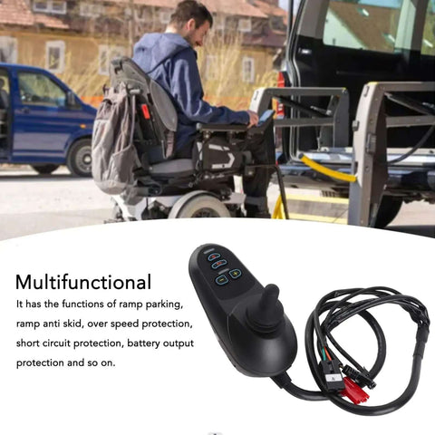 Electric Wheelchair Controller With Smooth Speed Change And Easy Install Works With Most Wheelchairs Stable Electromagnetic Brake System For Safe Parking And Anti Skid Stops Quick Replacement For Disabled Comfort On The Go