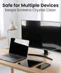 Streak-Free Screen Cleaner Wipes For TV, Computer, Laptop, iPad And Monitor With Microfiber Cloth, 90 Wipes Pack on desk