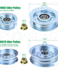 Heavy Duty Idler Pulley Replacement For John Deere GY22172 And GY20629 Fits 42 Deck D130 Mower Parts with dimensions shown.