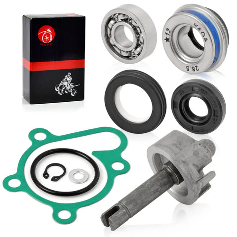 Rock Solid Water Pump Impeller Seal Gasket And Bearing Repair Kit Fits Yamaha Grizzly Kodiak Rhino Wolverine 400 450 Atv Utv parts with seals and bearings.