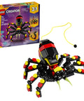 Awesome Building Kit Featuring Rad Spider Scorpion And Snake Models Hella Fun Creative Playset For Kids Ages 7 Plus, 3D spider model with posable legs.