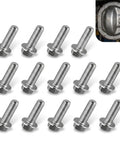 Rugged 14 Piece M8 X 20mm Stainless Steel Hex Flange Fastener Kit For Rear Differential Cover and Ignition Coil Mounting, showing bolts.