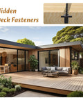 Top Shelf Hidden Deck Fasteners Six Hundred Piece Kit For Grooved Boards Premium Nylon T Clips in modern backyard setting.