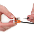 Hands operating Lever Nuts Splicing Connector For Solid And Stranded Wire, 2 Conductors With Levers, 20 To 10 AWG, Clear Housing