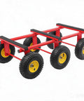 Heavy Duty 1200 Lbs All Terrain Dolly With Six 10 Inch Inflatable Tires for easy movement on diverse surfaces.