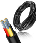 Solid As A Rock 22 Gauge Three Conductor Electrical Wire 164 Feet Flexible Tinned Copper Cable for outdoor wiring projects.