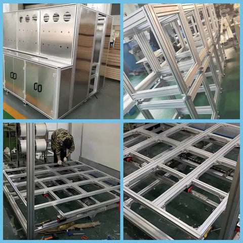 Beefy 40x80 Aluminum T Slot Extrusion used in frames for CNC and 3D printer parts, silver heavy-duty framing, 1000mm length.