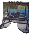 Patio Mosquito Netting With Zipper For Outdoor Use Waterproof Tent Mesh Screen For Porch Swing 3 Seater 125x205x205 Cm Covers Swing