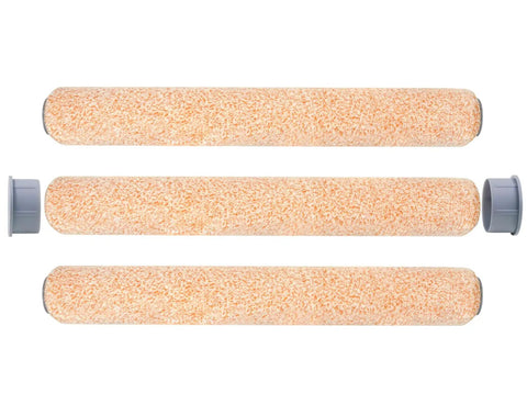 Three 18 Inch Microfiber Paint Roller Covers Three Eighths Inch Nap Pack Of 3 For Smooth To Semi Smooth Surfaces Ceilings Walls Floors
