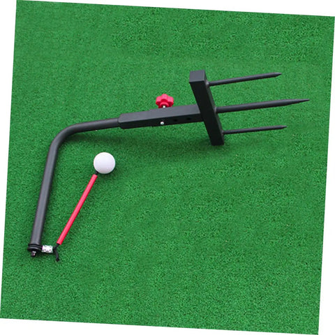Golf Swing Trainer Kit For Posture Alignment And Arm Muscle Strength With A Smooth Consistent Swing Tempo on artificial turf