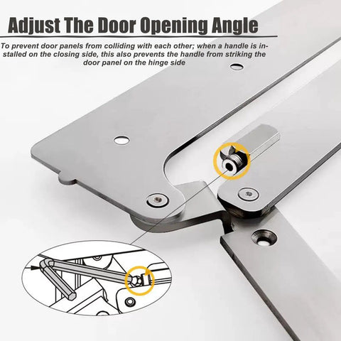 Close-up of Heavy Duty Stainless Steel 180 Degree Folding Swing Door Hinges For Closet Cabinet adjusting door angle mechanism.