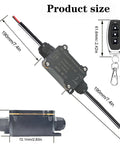 Tough As Nails Wireless Remote Switch For Forward And Reverse DC Motor Control IP67 Waterproof, dimensions with remote.
