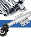 Heavy Duty Spring Loaded Gate Caster Wheels With 6 Holes Universal Plate 2 Inch Swivel Rollers, black wheel focus.