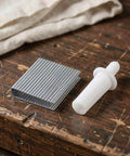 Top Shelf 30 Piece Window Shutter Repair Pin And Slat Clip Kit for Wood and Venetian Blinds, showing metal clips and white connector.