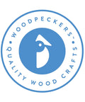Woodpeckers logo on product packaging for Baltic Birch Plywood Sheets 6 mm Thick 1/4 X 12 X 24 Inch Pack Of 6 B/BB Grade Craft Wood