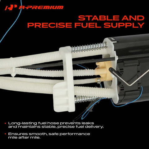 Electric Fuel Pump Module Assembly Replacement for Land Rover Range Rover 2006-2009 V8 4.4L Gas Engine Whip Savers showing detailed internal components.