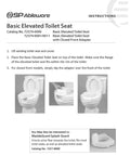 Installation guide for Three Inch Booster Elevated Toilet Seat Riser For Seniors And Disabled, Easy Install, white color