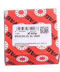 WS22205 Double Sealed Spherical Roller Bearing packaging with label, 25mm x 52mm x 23mm heavy duty unit.