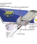 Heavy Hitter Solar Street Lights With Wireless Remote Control Insane Bright 9000W Led Floodlight showcasing solar panel and LED features.